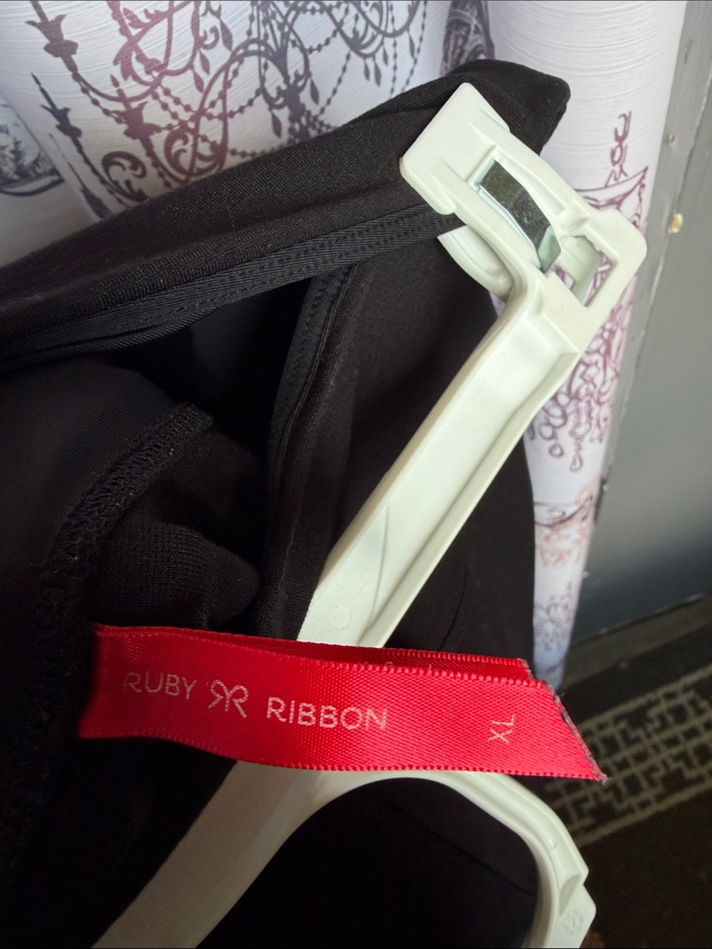 Ruby Ribbon Black Garment with Red Branded Ribbon - Picture 2 of 3